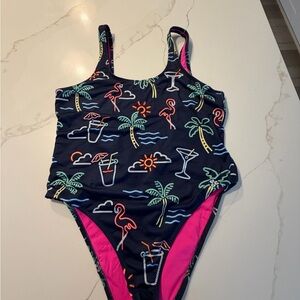 Chubbies Neon Tropical One Piece Swimsuit